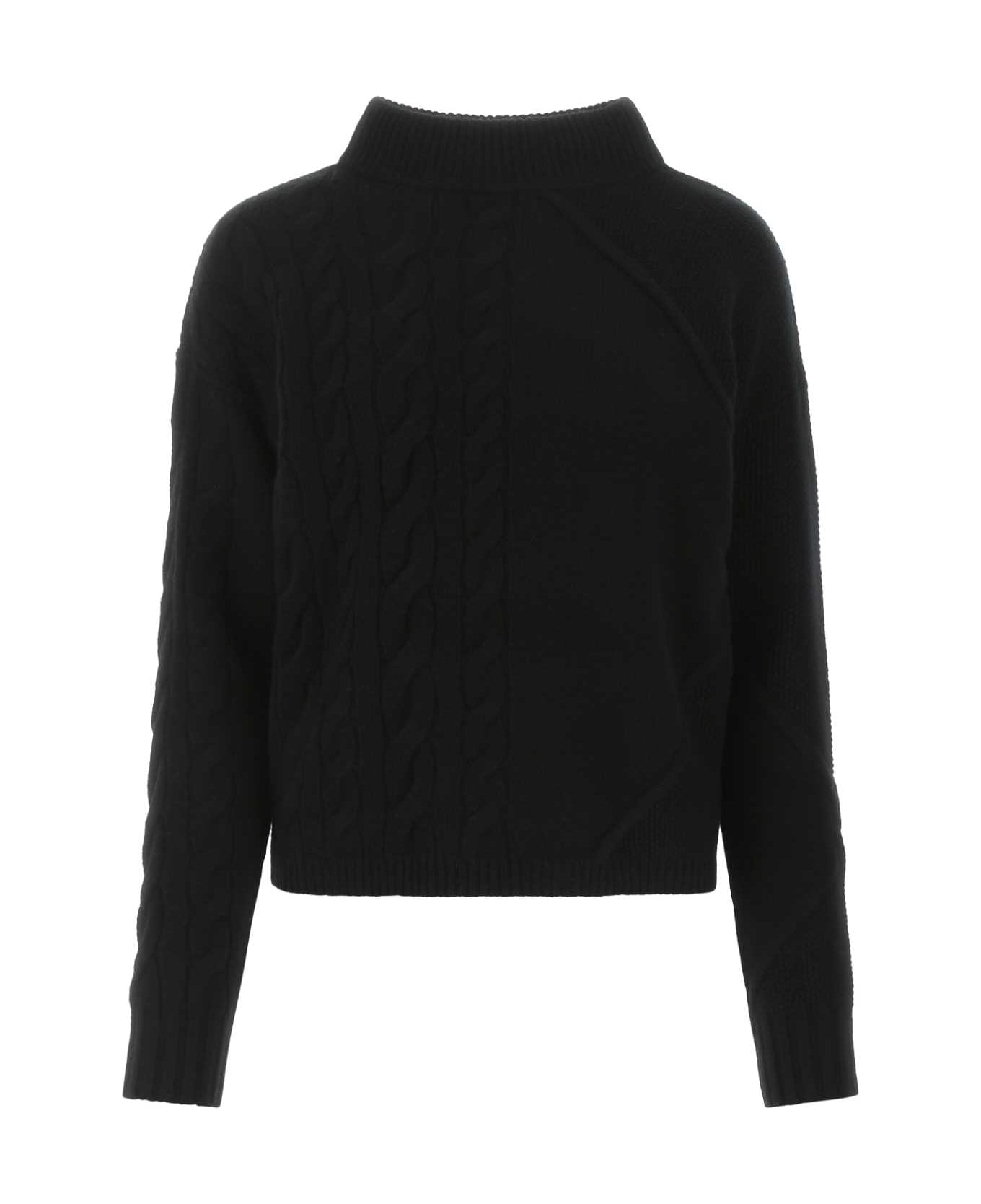 Max Mara Black Wool Blend Oversize Accordo Sweater - 008 ニットウェア