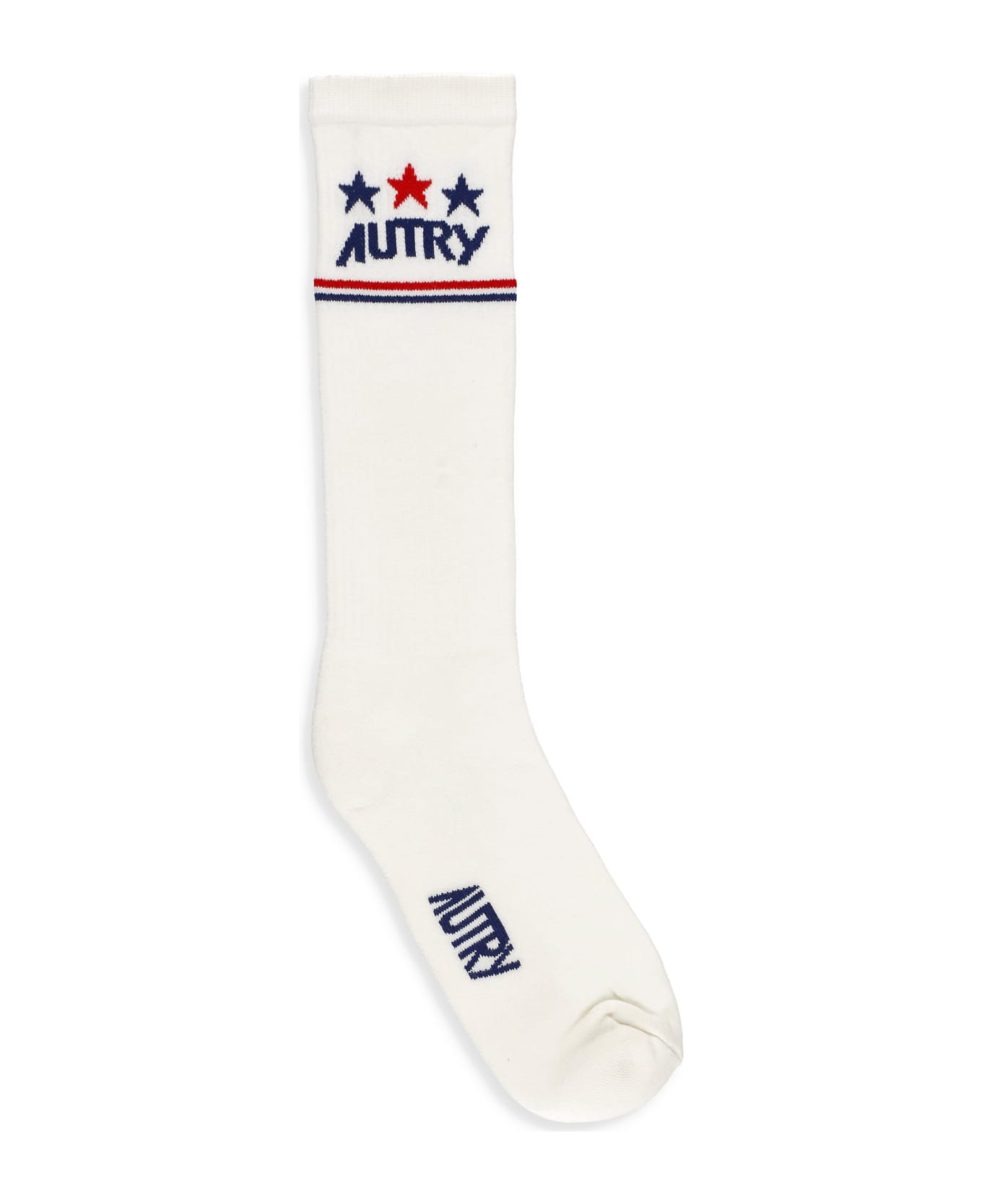 Autry Cotton Socks - Wht/star