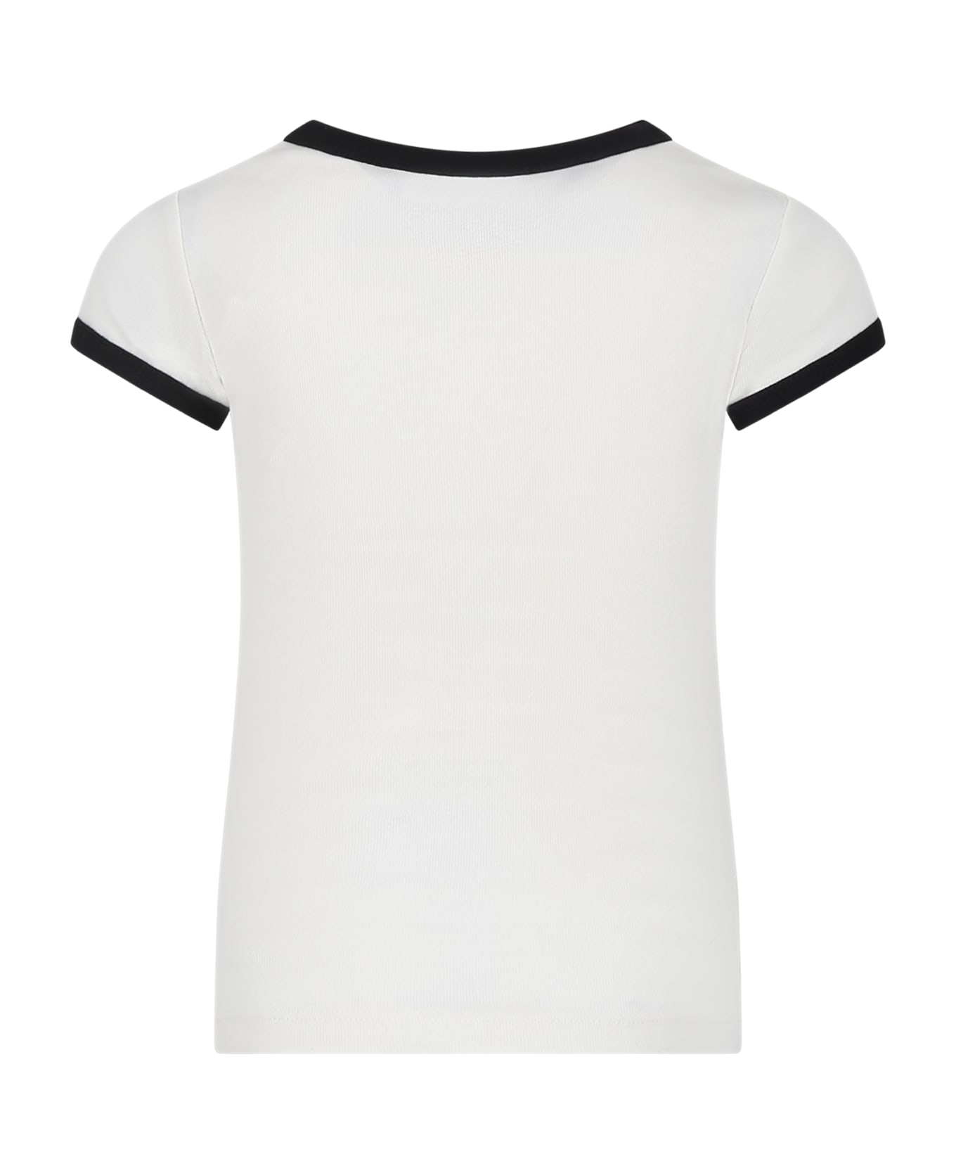 Molo White T-shirt For Girl With Print And Writing - White Tシャツ＆ポロシャツ