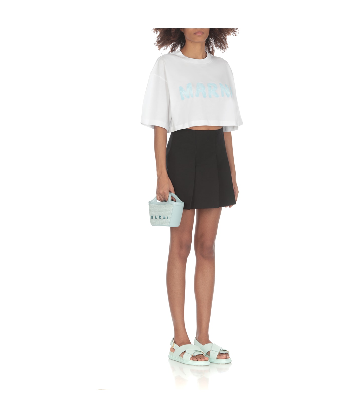 Marni Cotton Mini Skirt - Black スカート