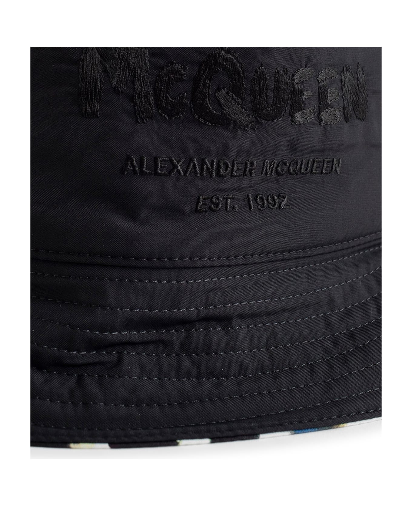 Alexander McQueen Hat Watercolorlogo - Black Multi