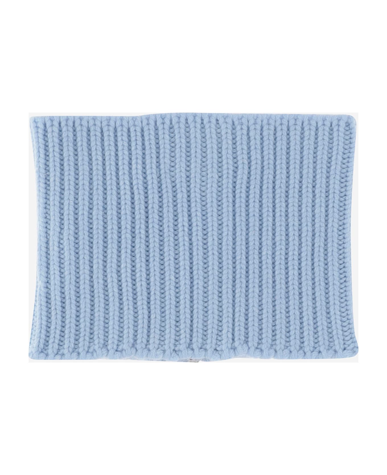 Sa Su Phi Cashmere Knit Cashmere Collar Scarf - Clear Blue