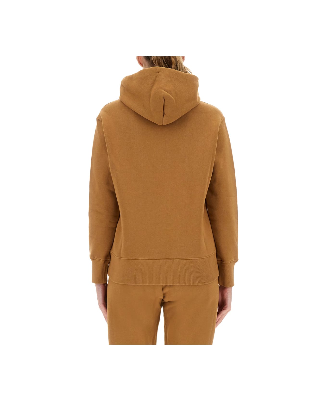 Autry Hooded Sweatshirt With Logo - BROWN