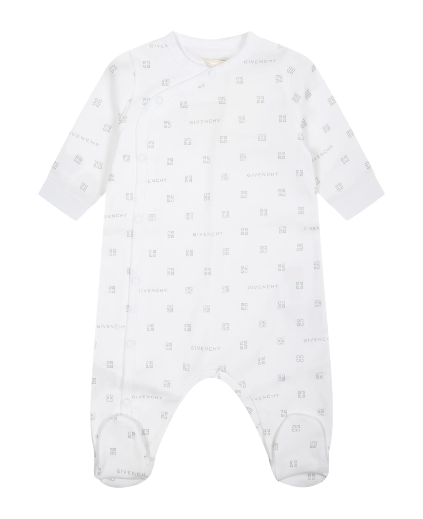 Givenchy White Onesie For Babies With Logo - White