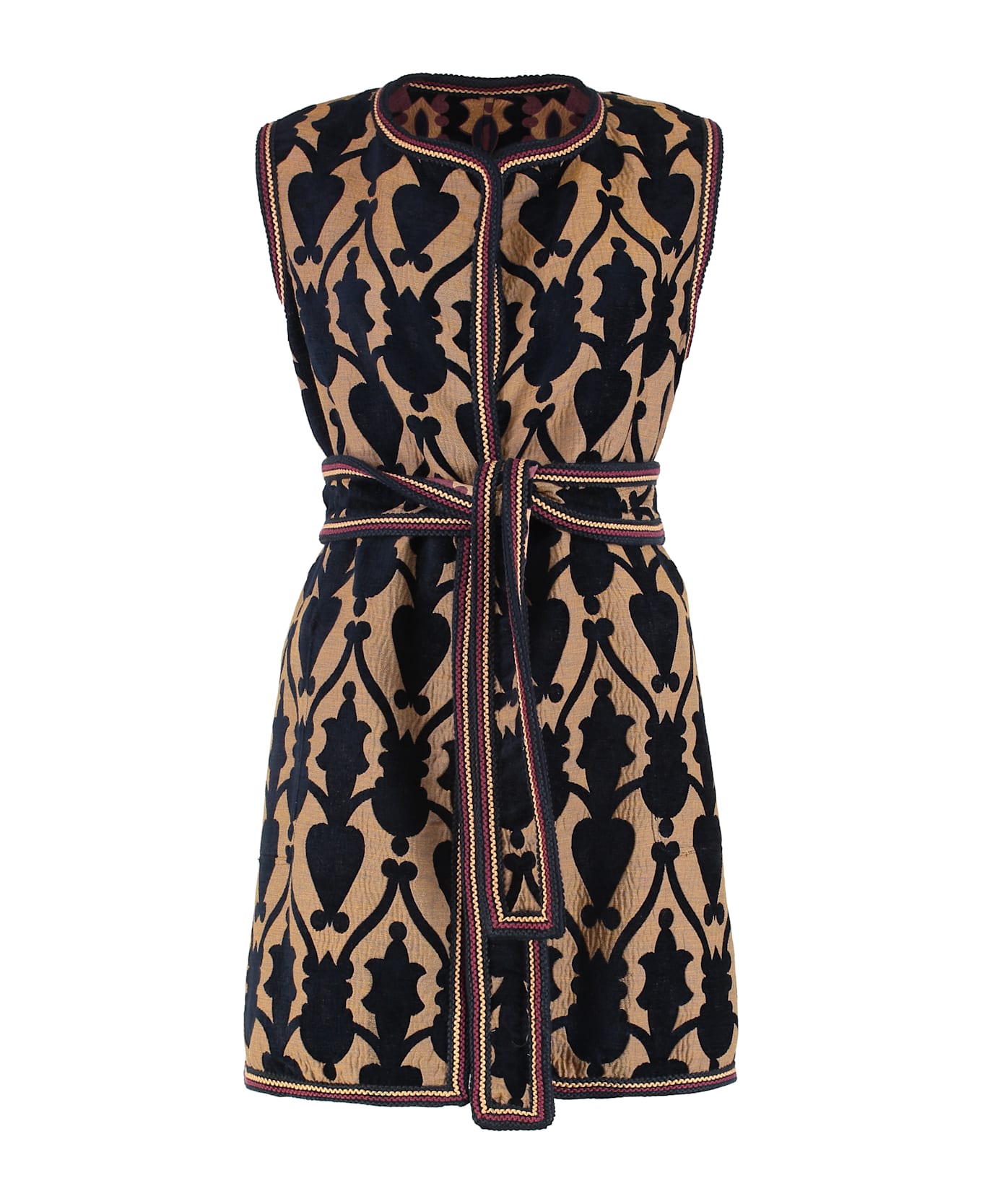 Etro Reversible Gilet In Chenille Jacquard - Multicolor