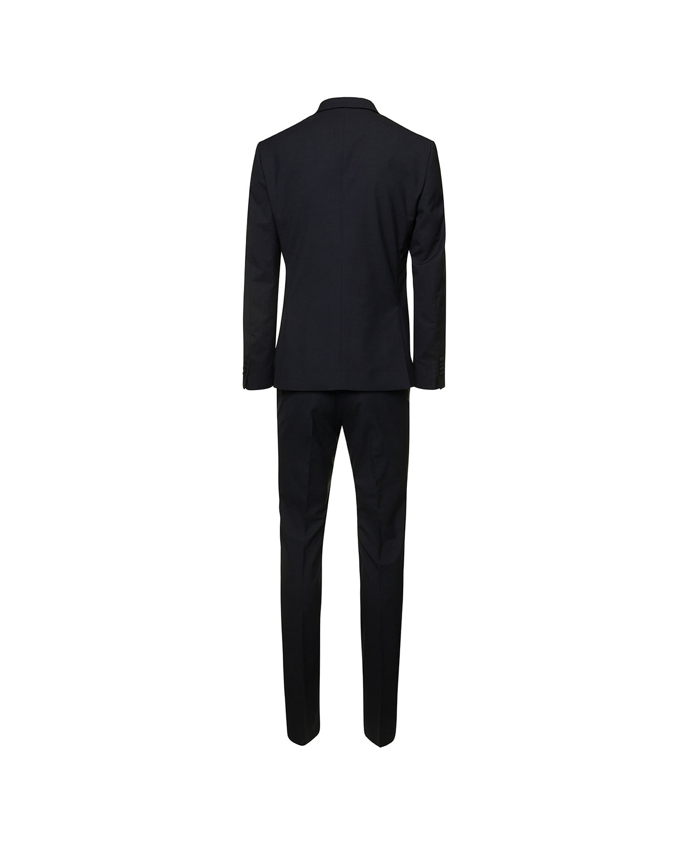 Reveres 1949 Single-breasted Suit In Black Wool Blend Man - Black スーツ