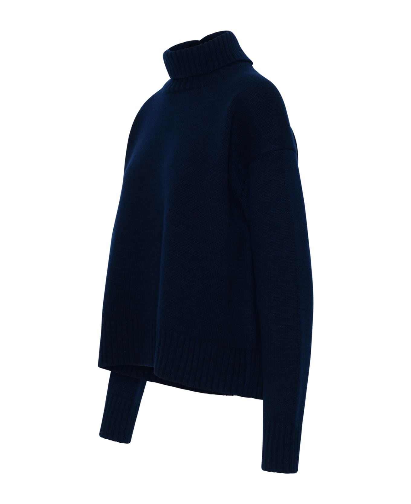 Jil Sander Sweater In Navy Cashmere Blend - Blue ニットウェア