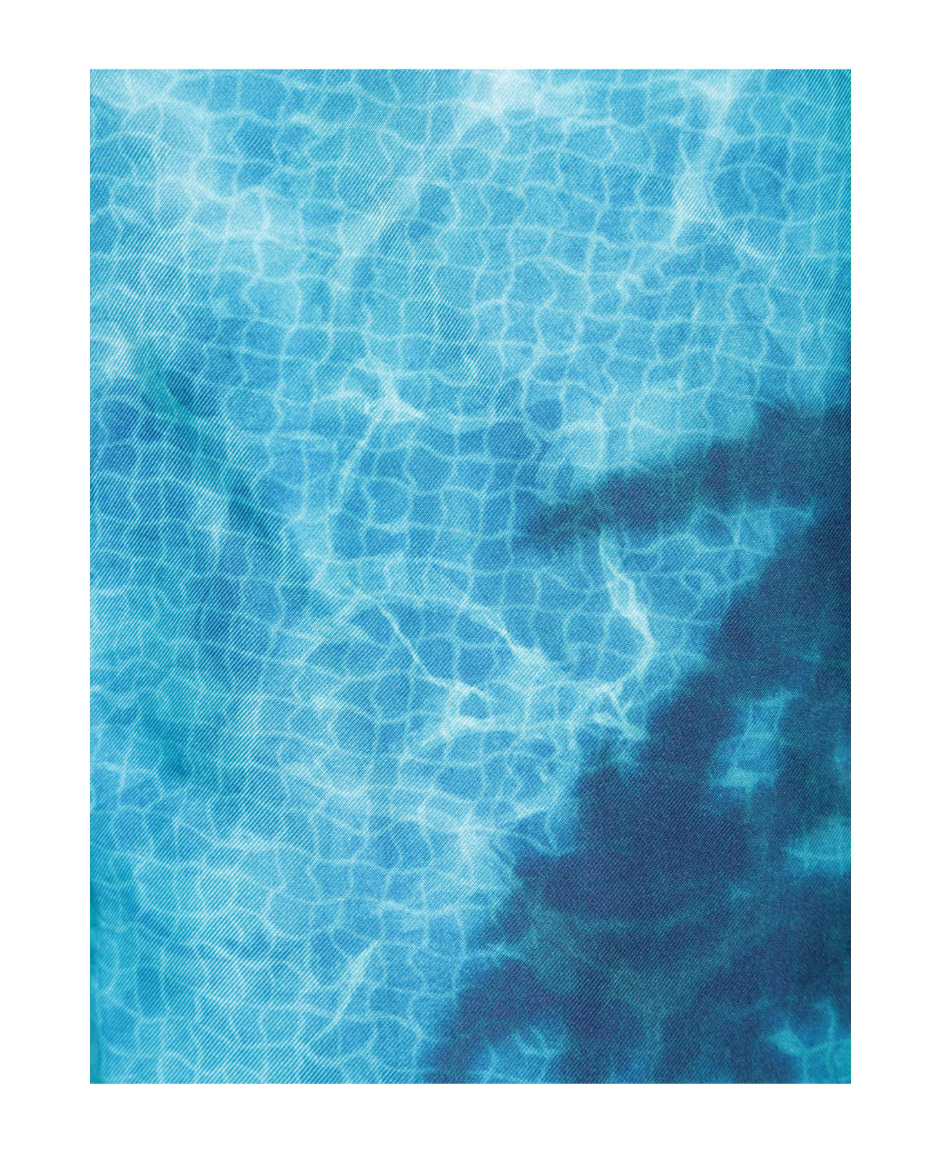 Casablanca Blue Silk Bermuda Shorts - Blue