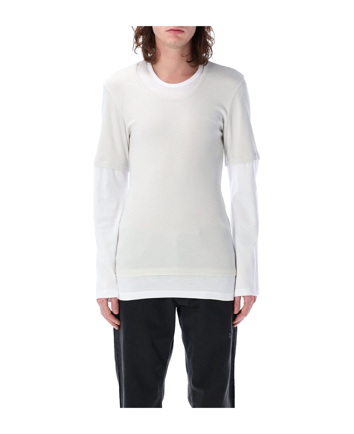 Magliano Double Tshirt Long Sleeve - MASTICE WHITE