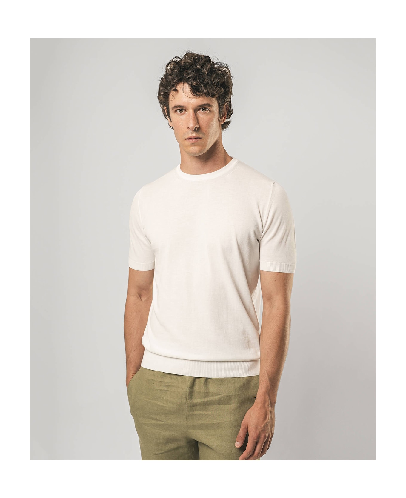 Larusmiani Brighton T-shirt Sweater - White