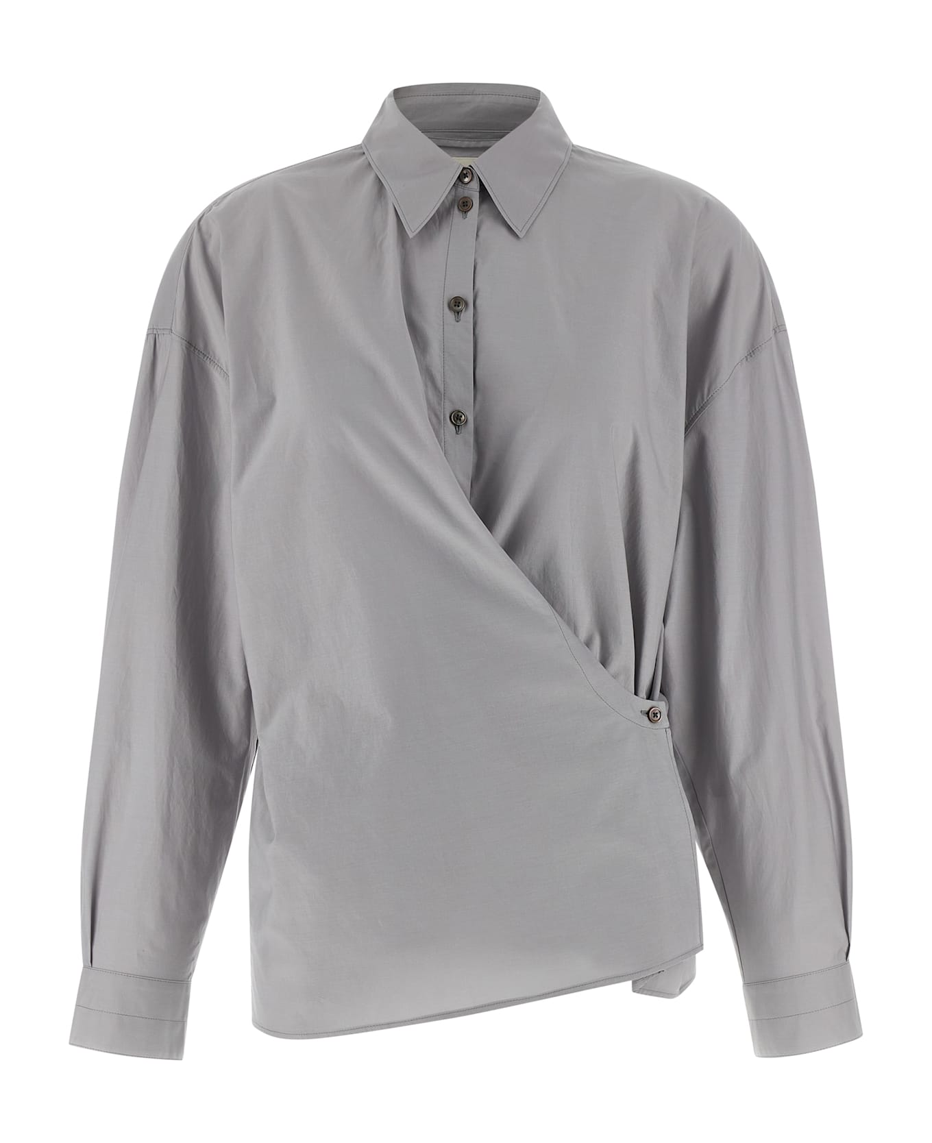 Lemaire 
straight Collar Twisted
 Shirt - Gray