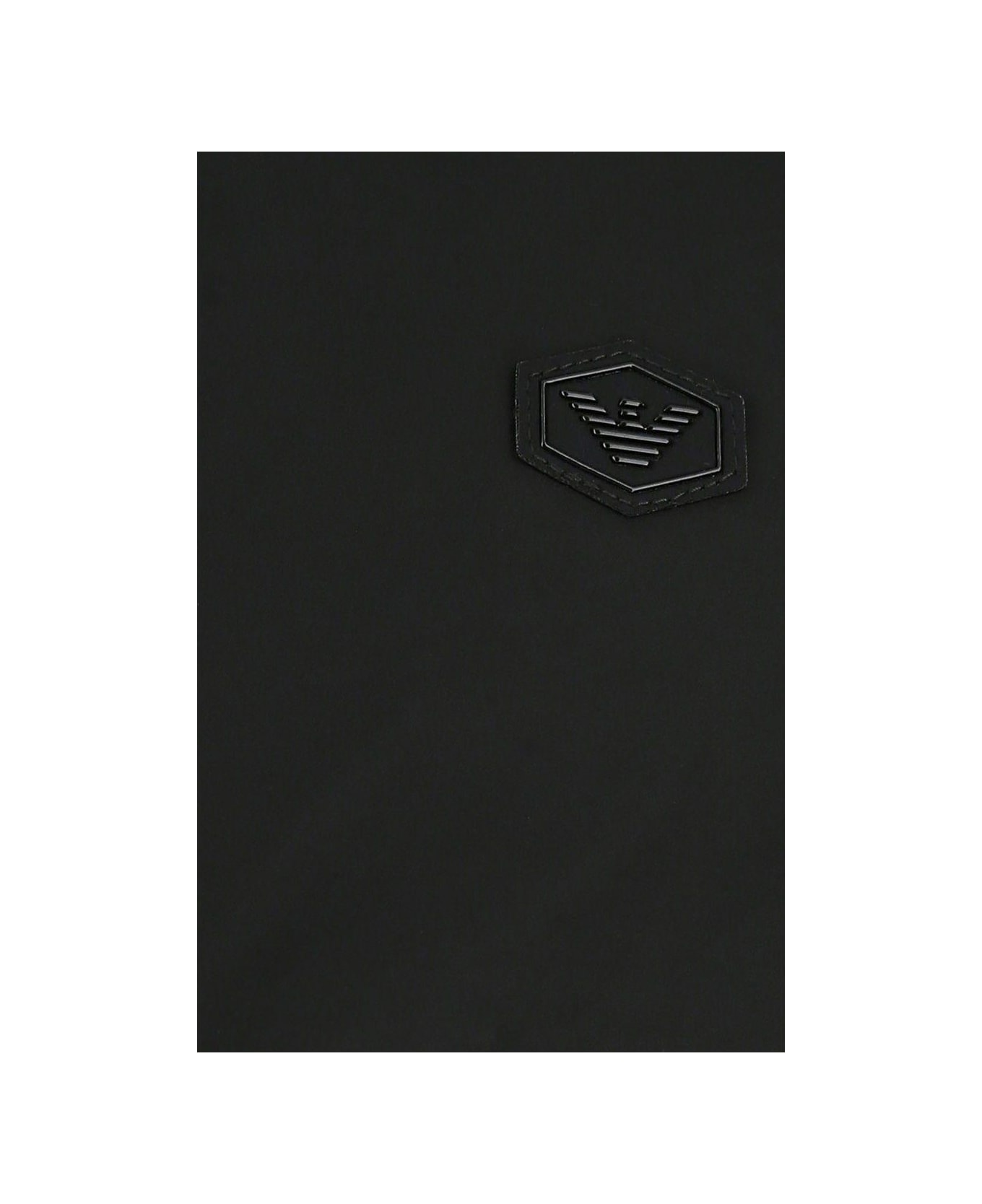 Emporio Armani Black Polyester Jacket - Black