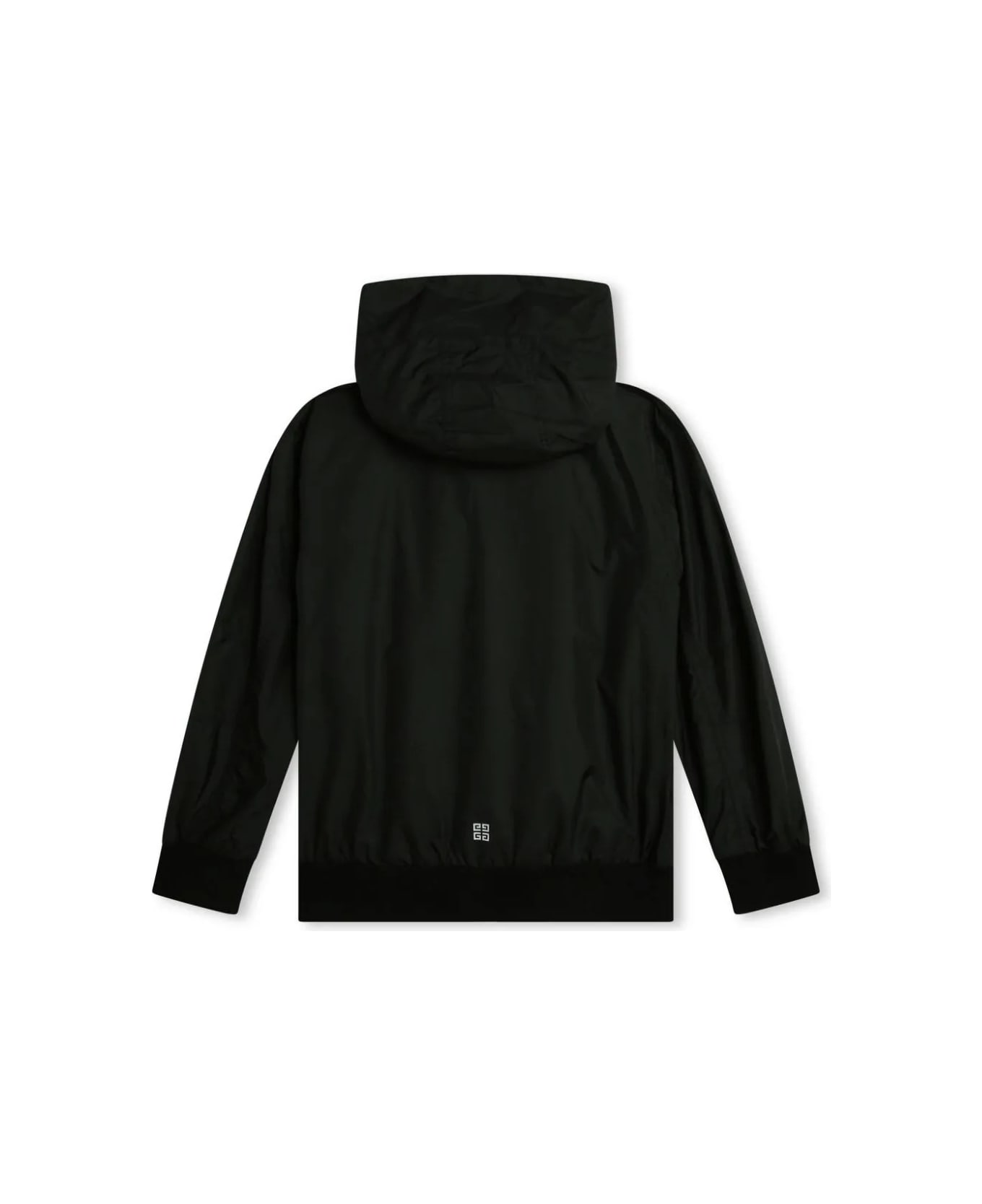 Givenchy Black Givenchy Windbreaker With Zip And Hood - Black