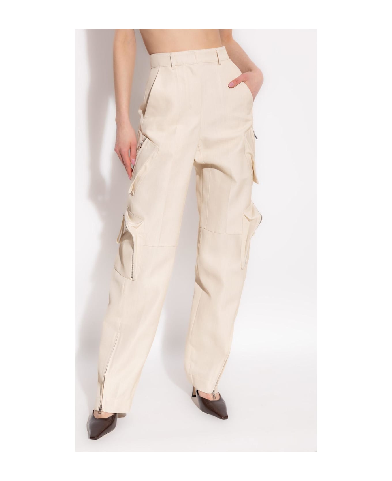 Jacquemus Pants With Pockets - NEUTRALS