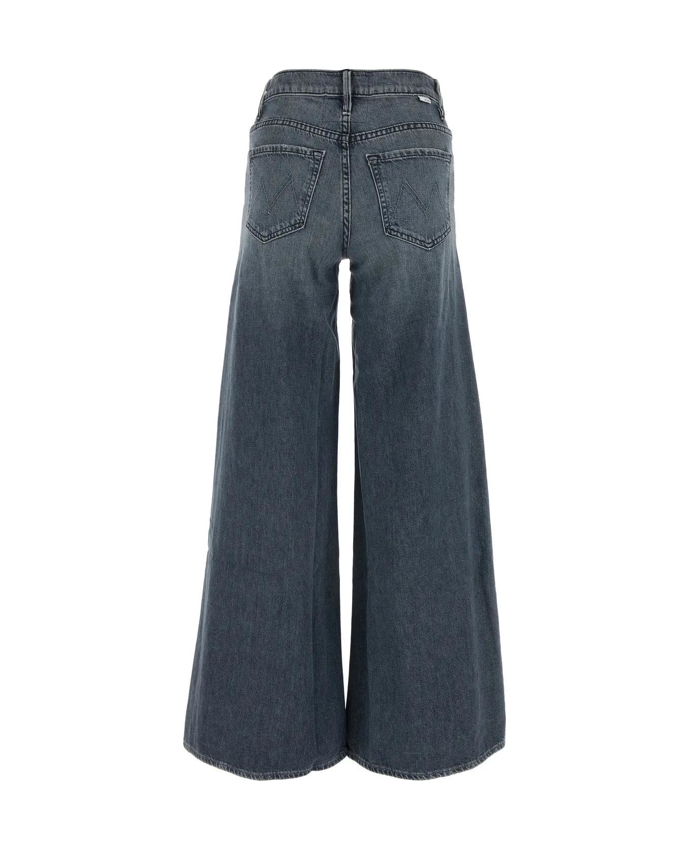 Mother Dark Grey Denim The Swisher Sneak Wide-leg Jeans - Blue デニム