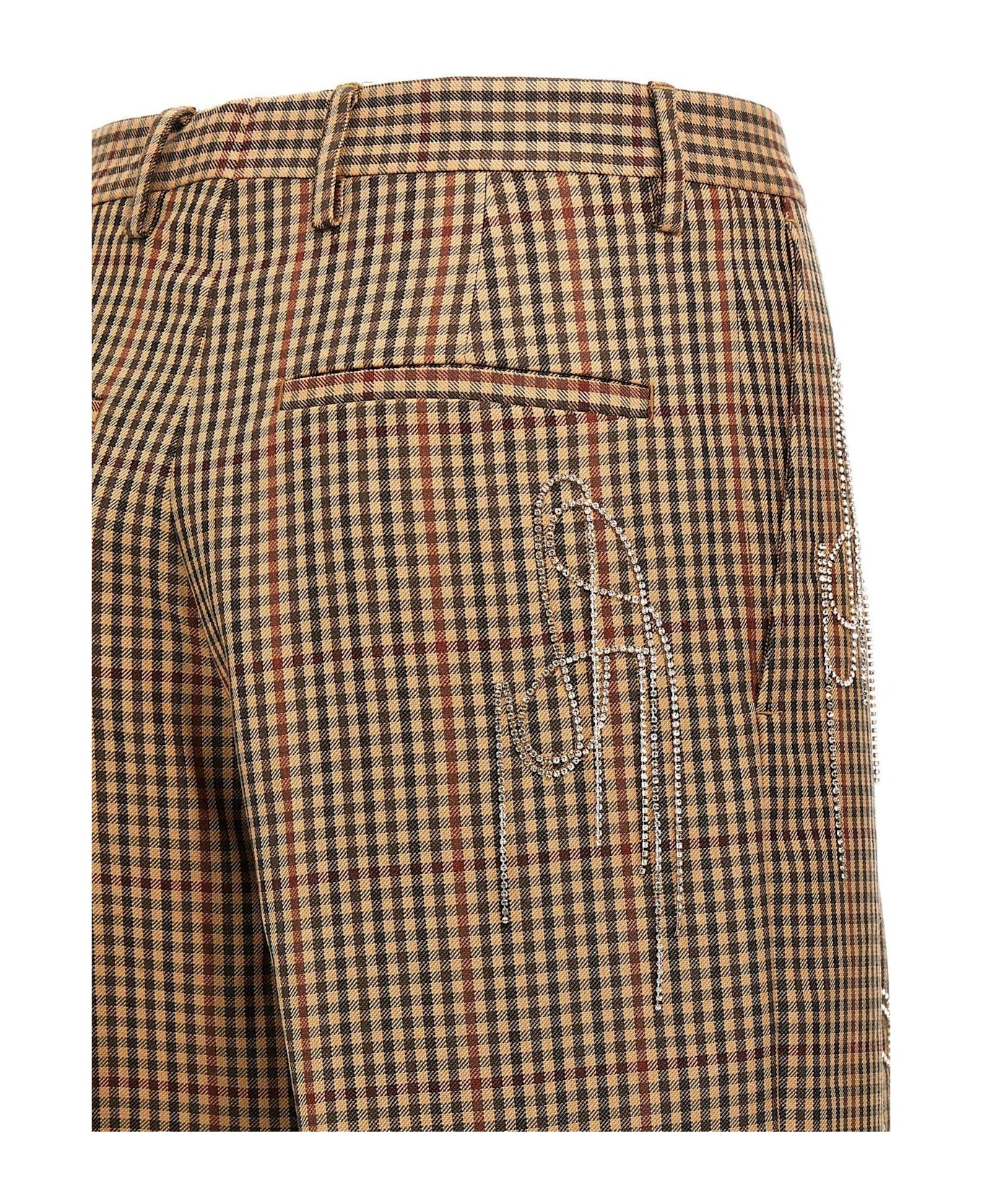 Dries Van Noten Porter Checked Pants - BROWN