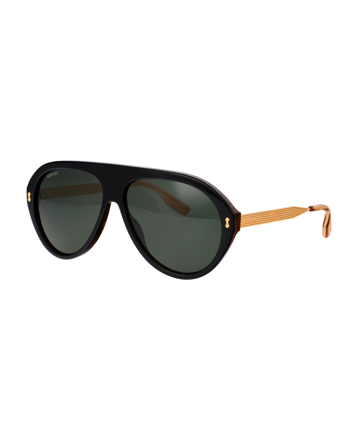 Gucci Eyewear Gg1515s Sunglasses - 001 BLACK GOLD GREY
