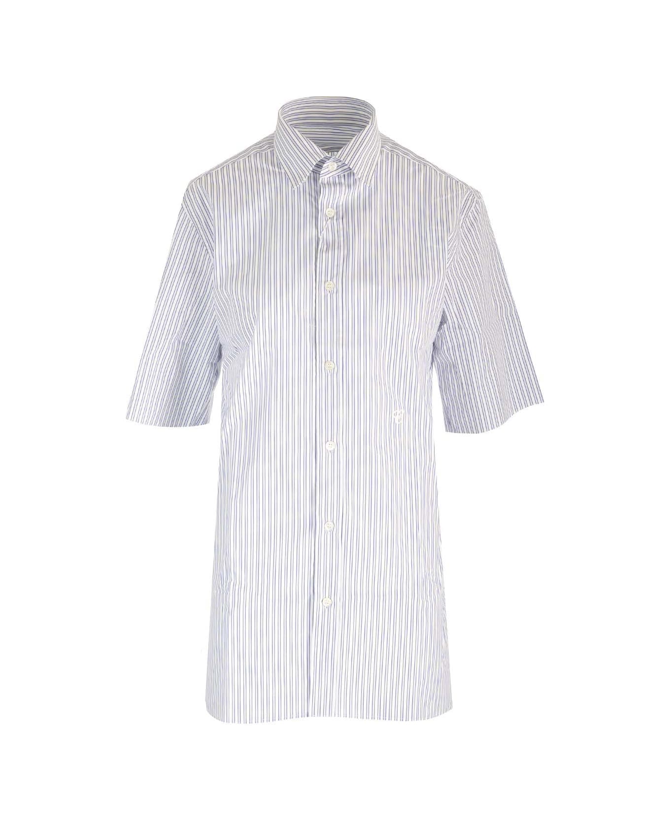 Maison Margiela Striped Shirt - BLUE WHITE STRIPES
