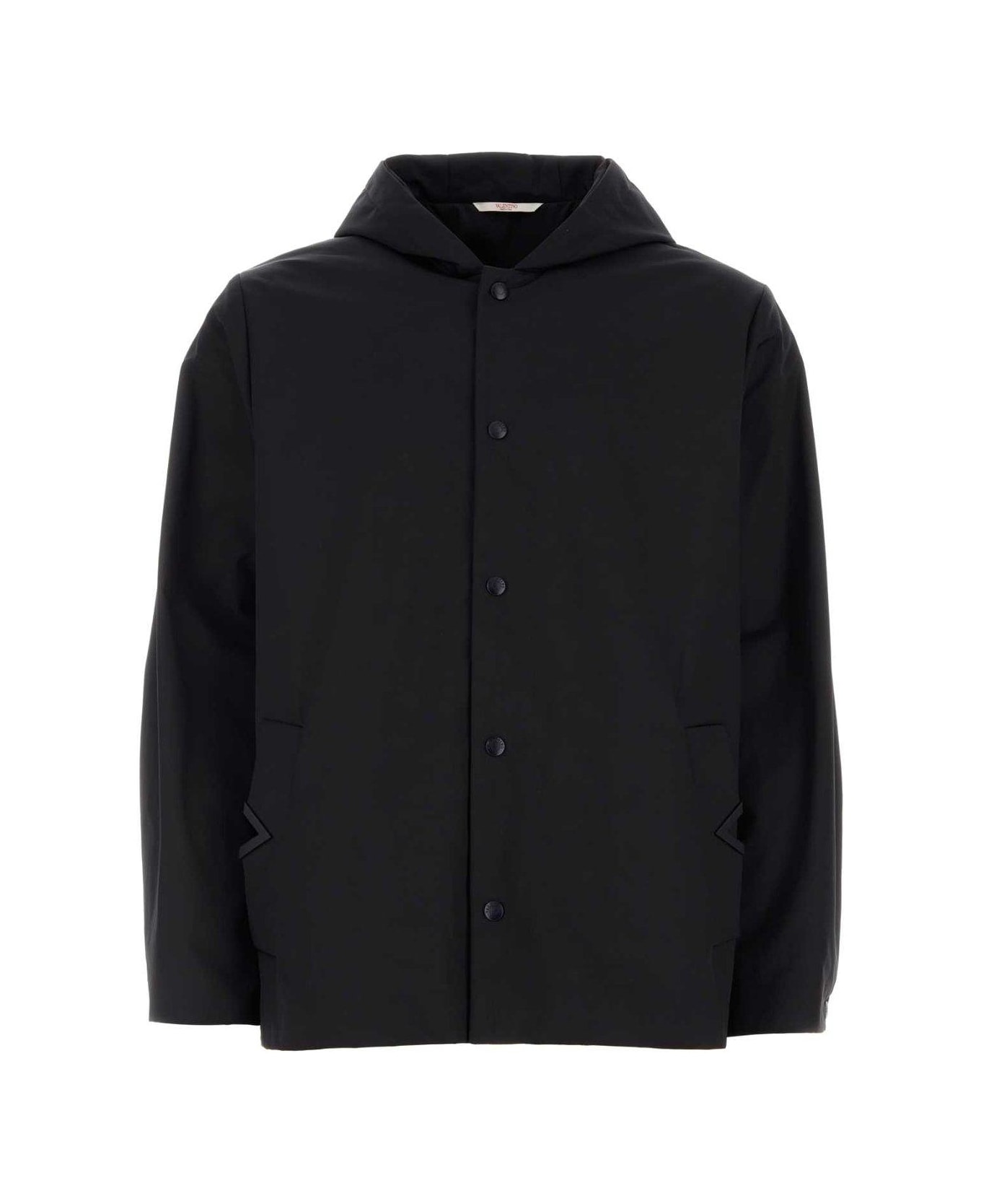 Valentino Buttoned Long-sleeved Jacket - NAVY