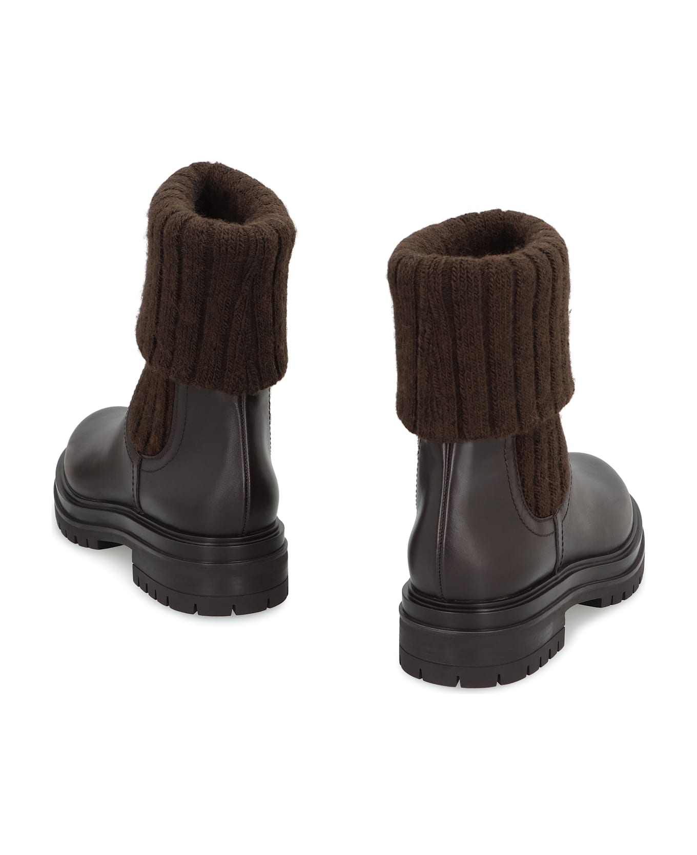 Gianvito Rossi Tenney Leather Chelsea Boots - brown