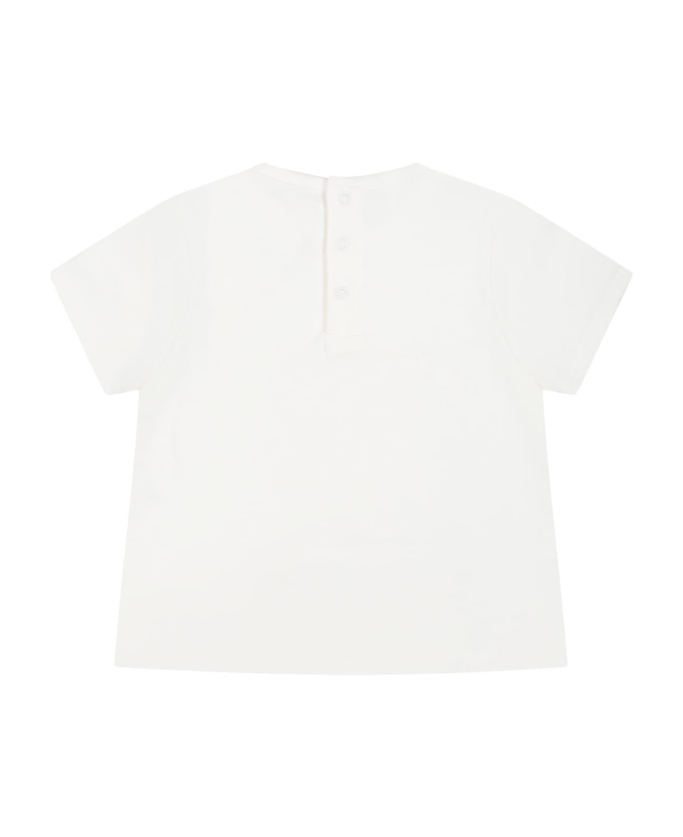 Chloé White T-shirt For Baby Girl With Logo - White Tシャツ＆ポロシャツ