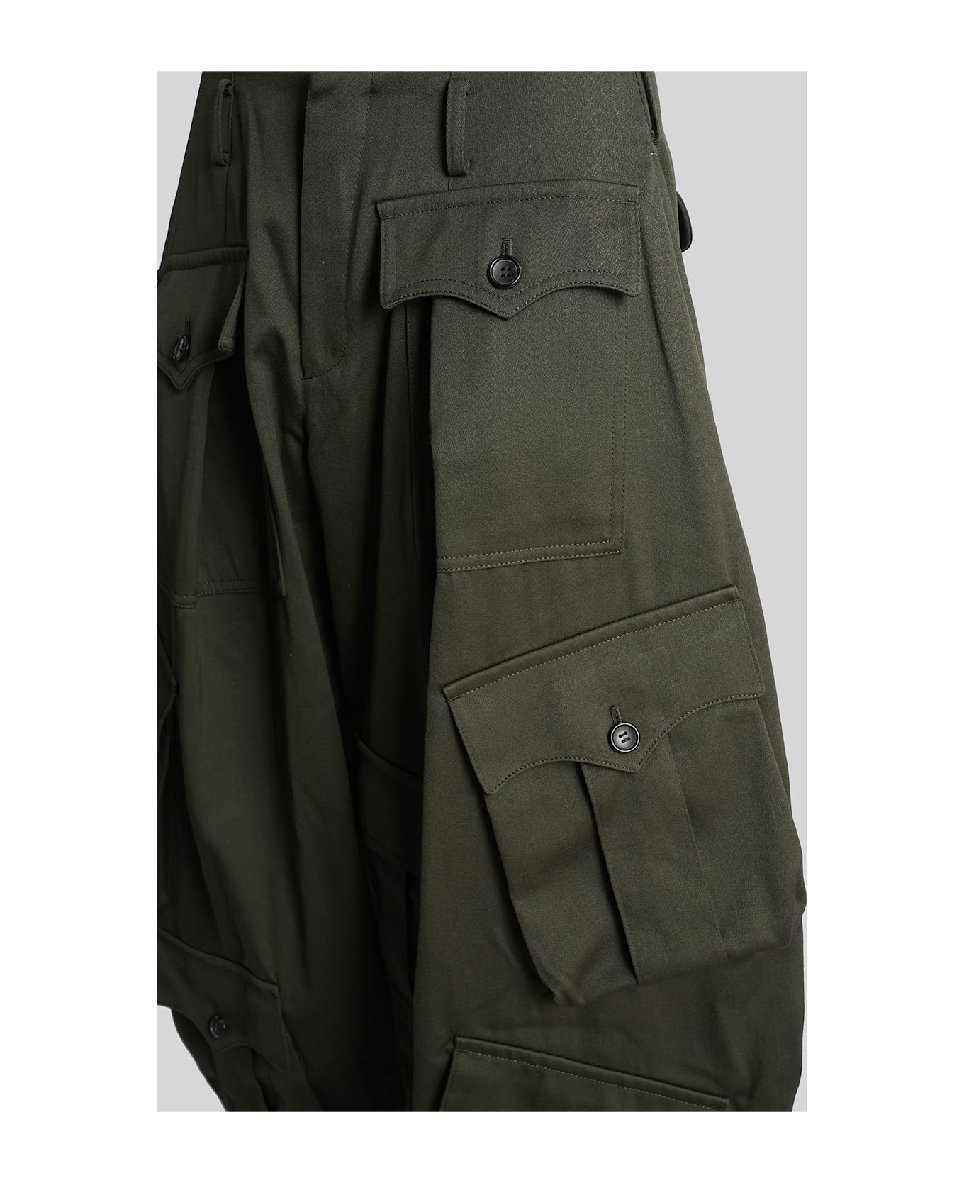 Comme Des Garçons Homme Plus Pants In Green Wool - green