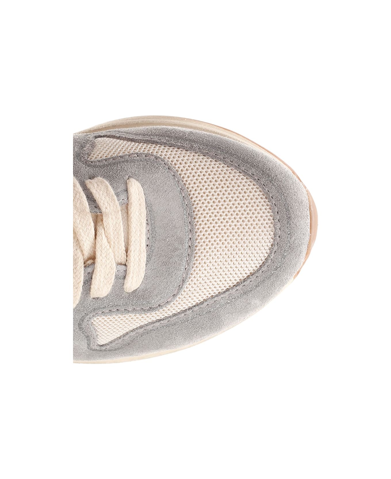 Golden Goose Running Sole Sneakers - Silver/White/Cream/Smoke Grey/Silver