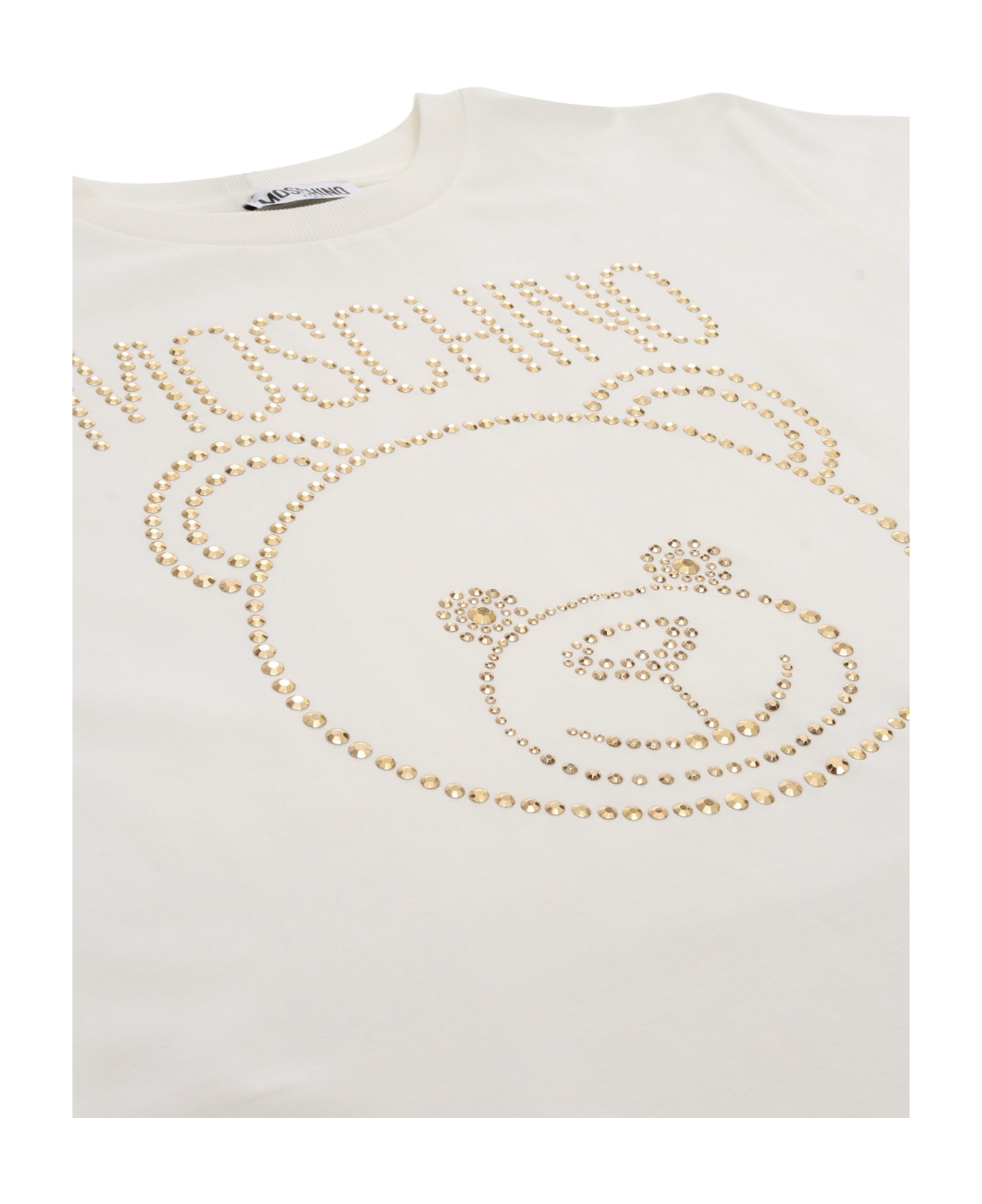 Moschino Maxi T-shirt With Studs - WHITE Tシャツ＆ポロシャツ