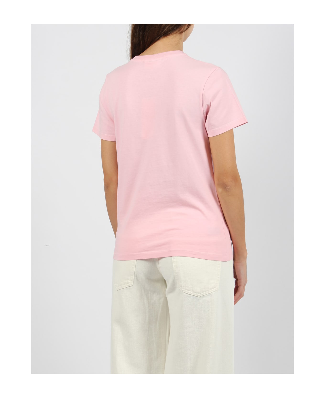 Maison Kitsuné Fox Head Patch T-shirt - Pink & Purple
