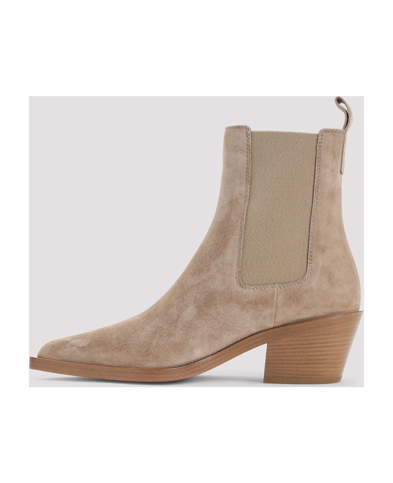 Gianvito Rossi Suede Leather Ankle Boots - Caml Camel