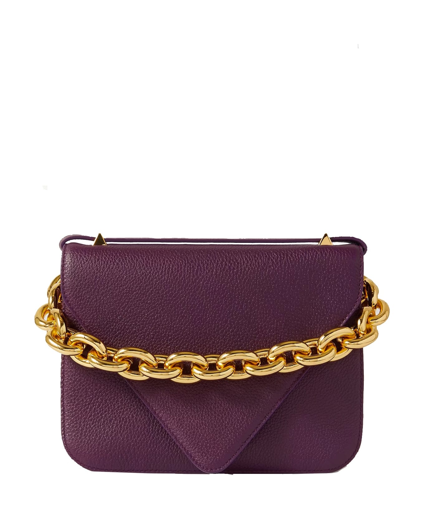 Bottega Veneta Mount Small Leather Bag - Purple