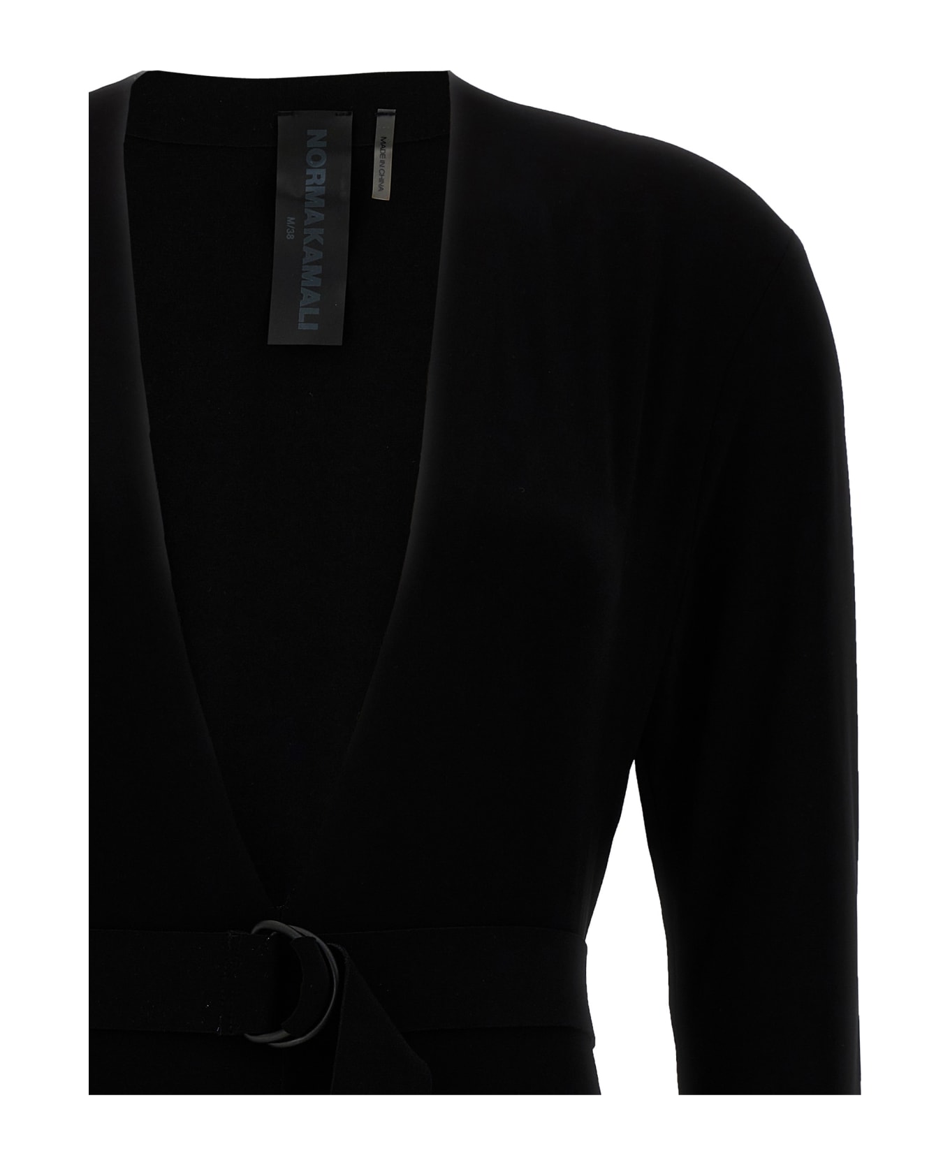 Norma Kamali Deep V-neck Bodysuit - Black  