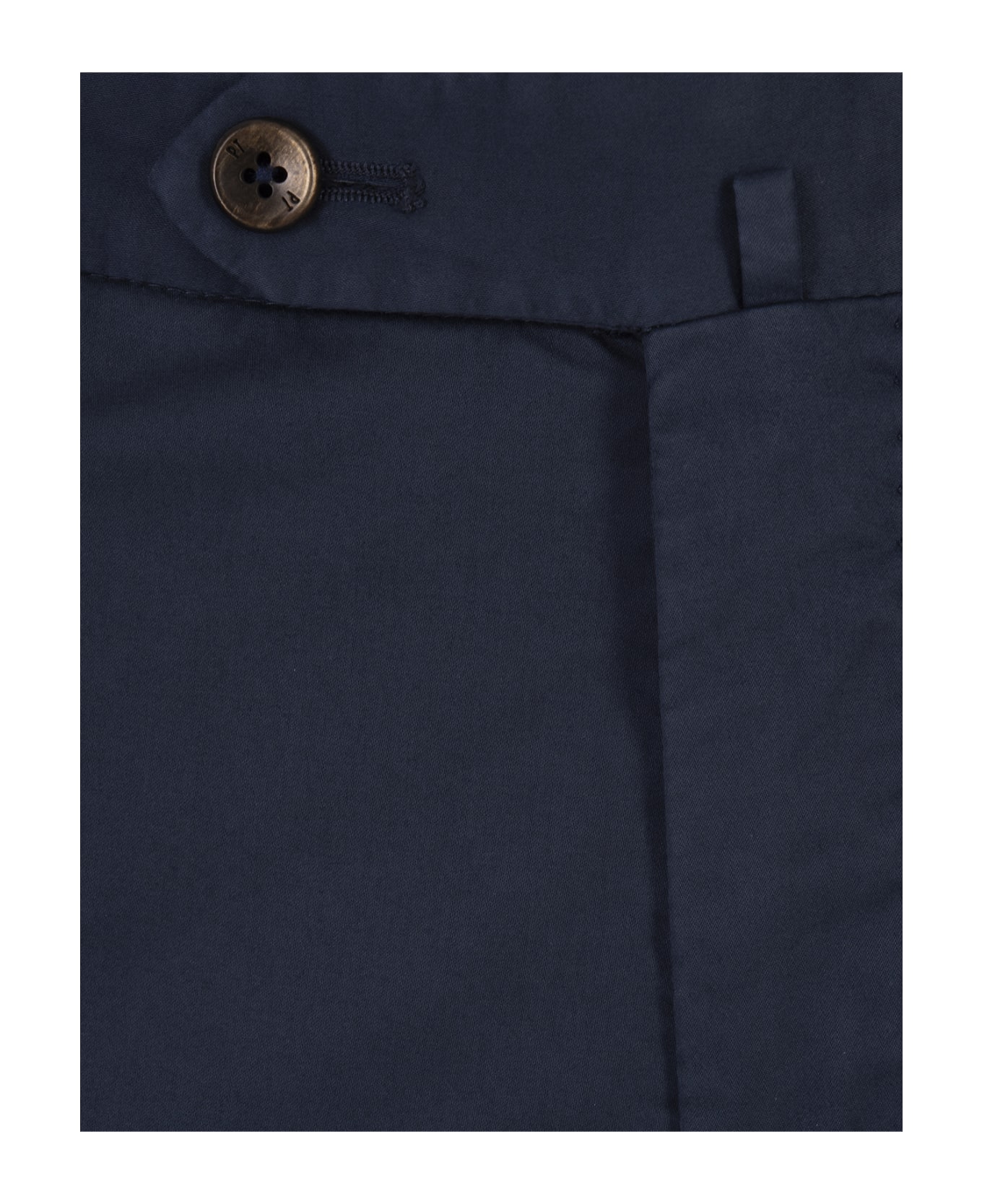 PT Torino Blue Stretch Cotton Classic Trousers - Blue