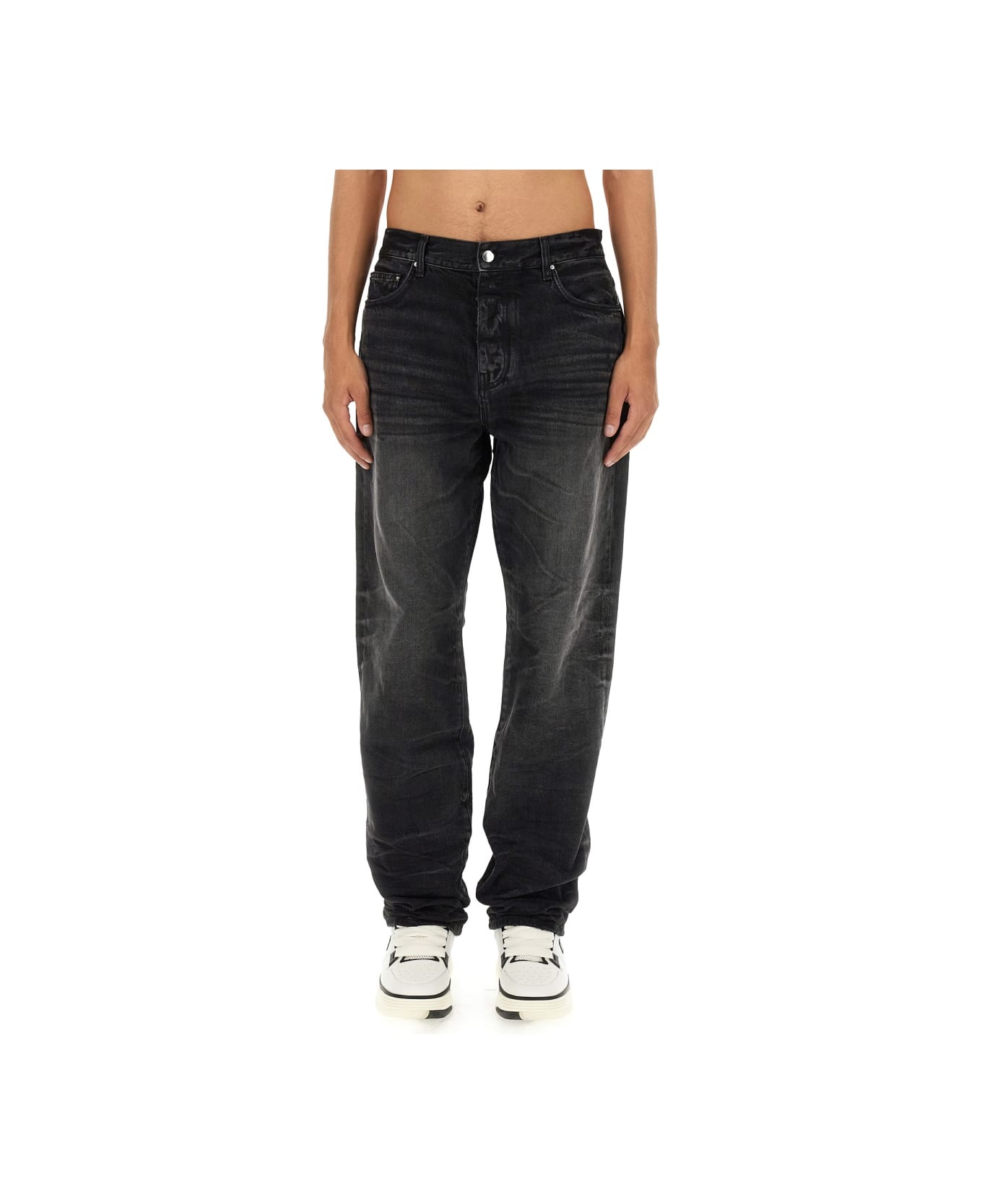 AMIRI Straight Fit Stack Jeans - BLACK デニム