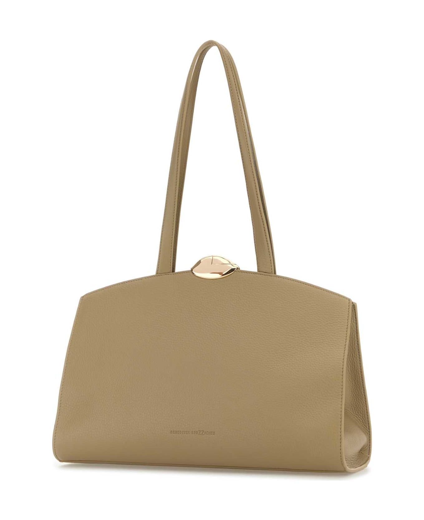 Benedetta Bruzziches Beige Leather Serena Shopping Bag - INCENSE