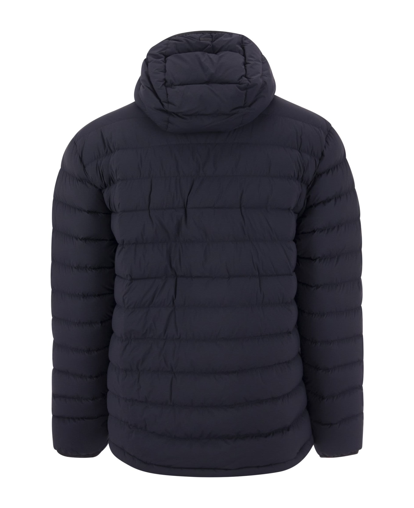 Herno Down Jacket With Hood - Blue