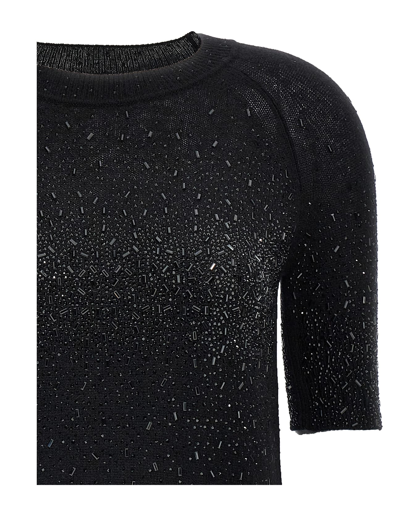 Ermanno Scervino Rhinestone Sweater - Black  