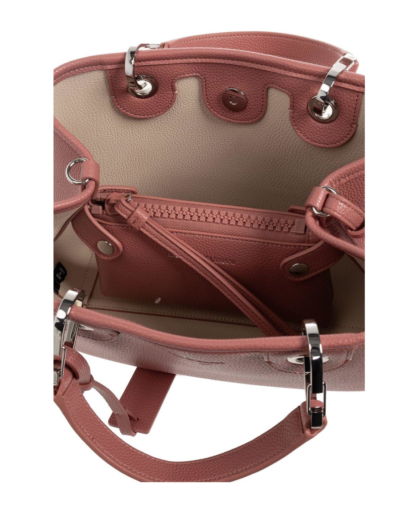 Emporio Armani Shopper Bag With Logo - Pink トートバッグ