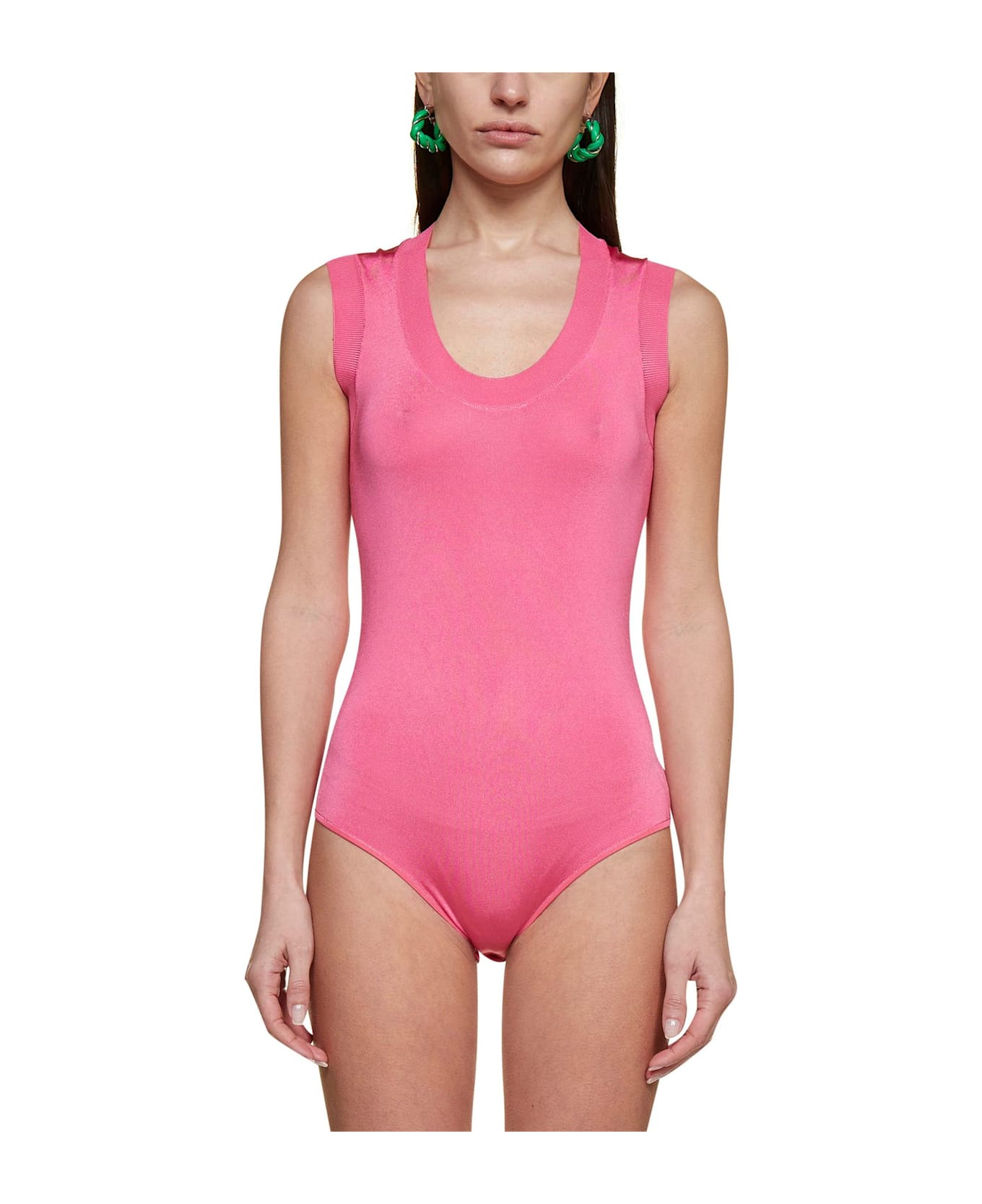 Bottega Veneta Sleeveless Knitted Vest Top - FUCHSIA