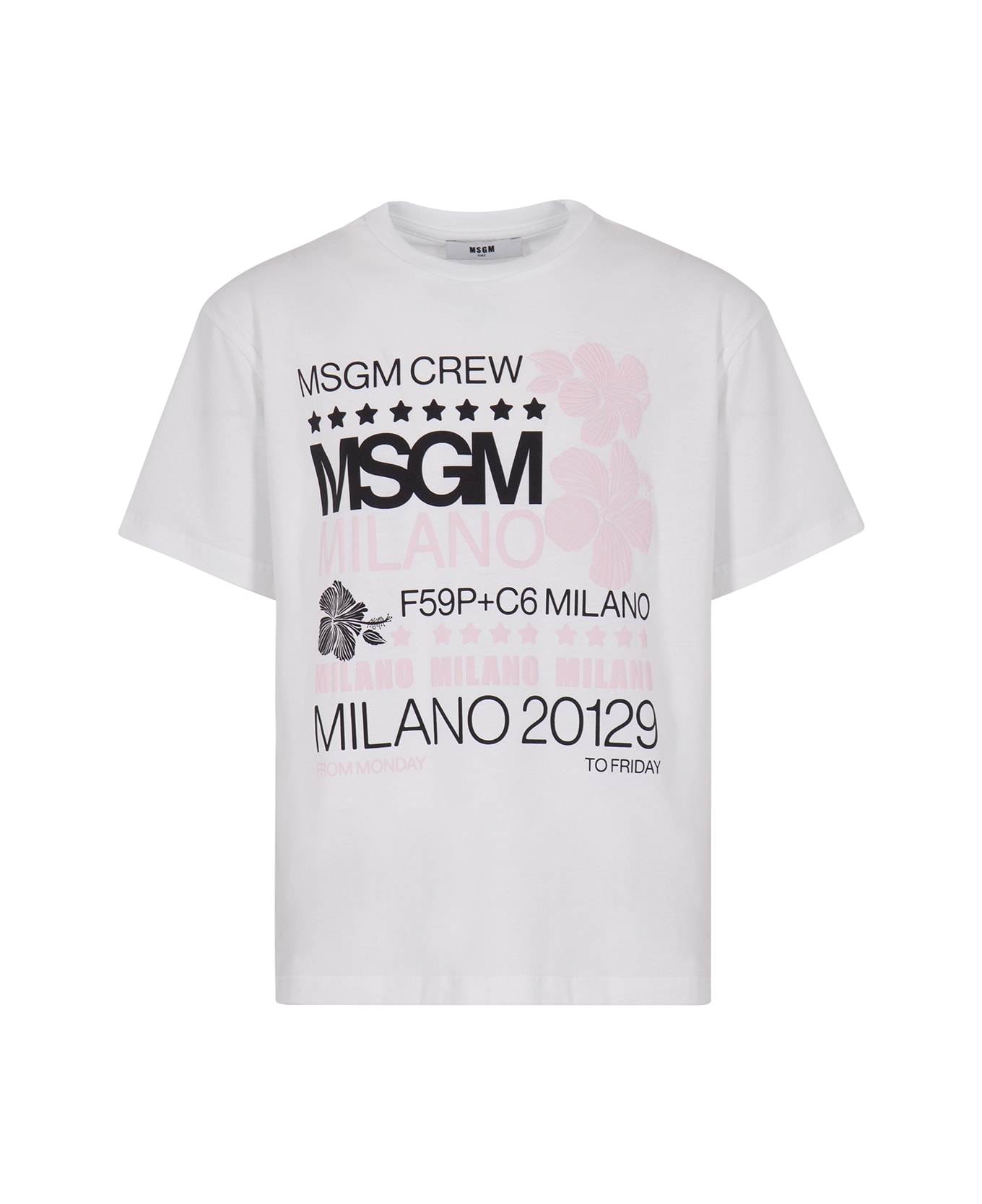 MSGM T-shirt With Print - White Tシャツ＆ポロシャツ