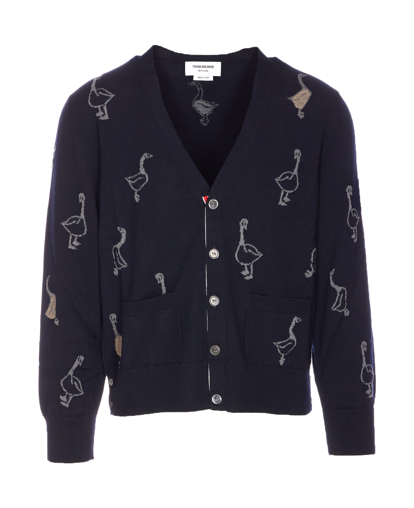 Thom Browne Geese Cardigan - Blue