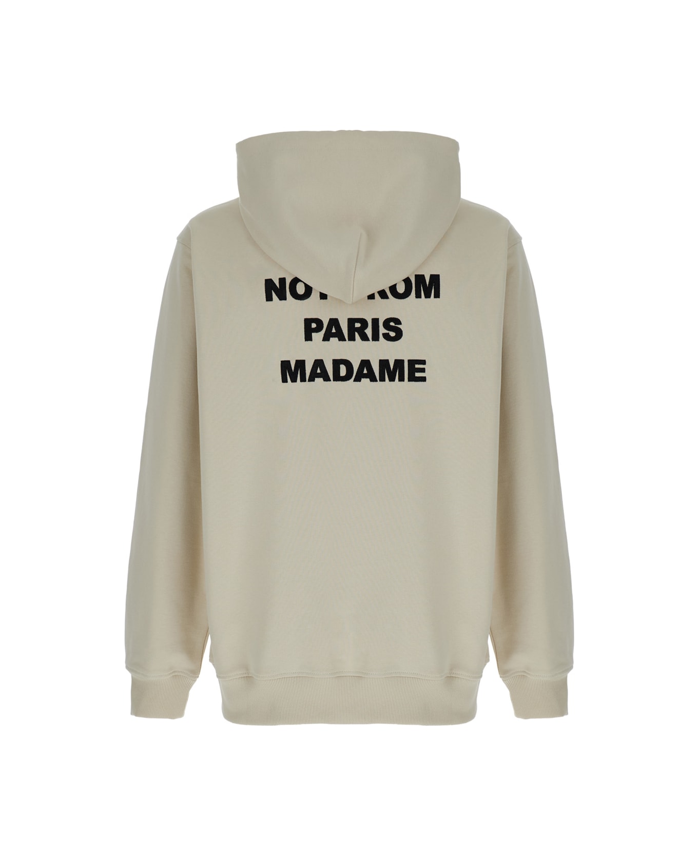 Drôle de Monsieur Beige Hoodie With Front And Rear Logo In Cotton Man - Beige