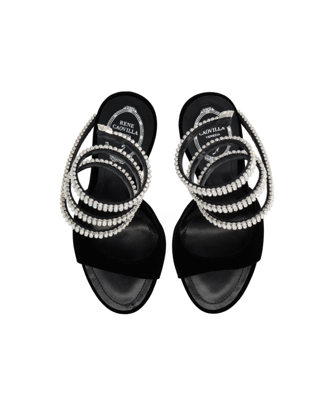 René Caovilla "cleo Spark" Sandal - BLACK