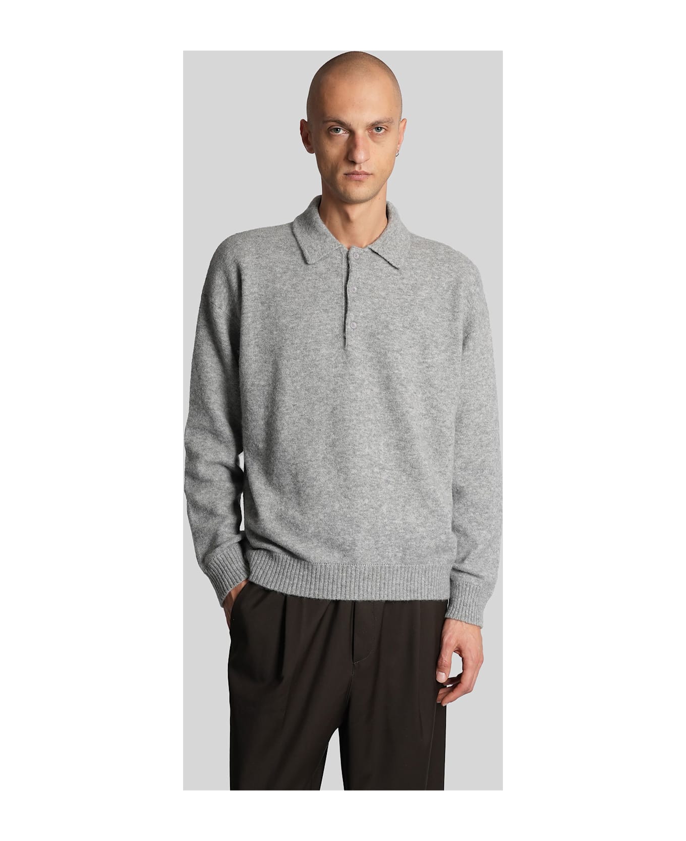 Laneus Casual Jacket In Grey Cashmere - grey