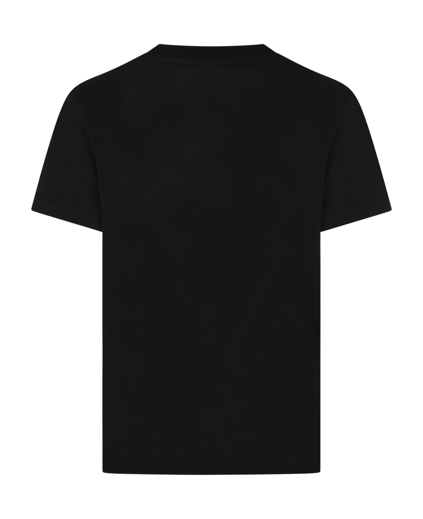 Fendi Black T-shirt For Kids With Iconic Double F - Black