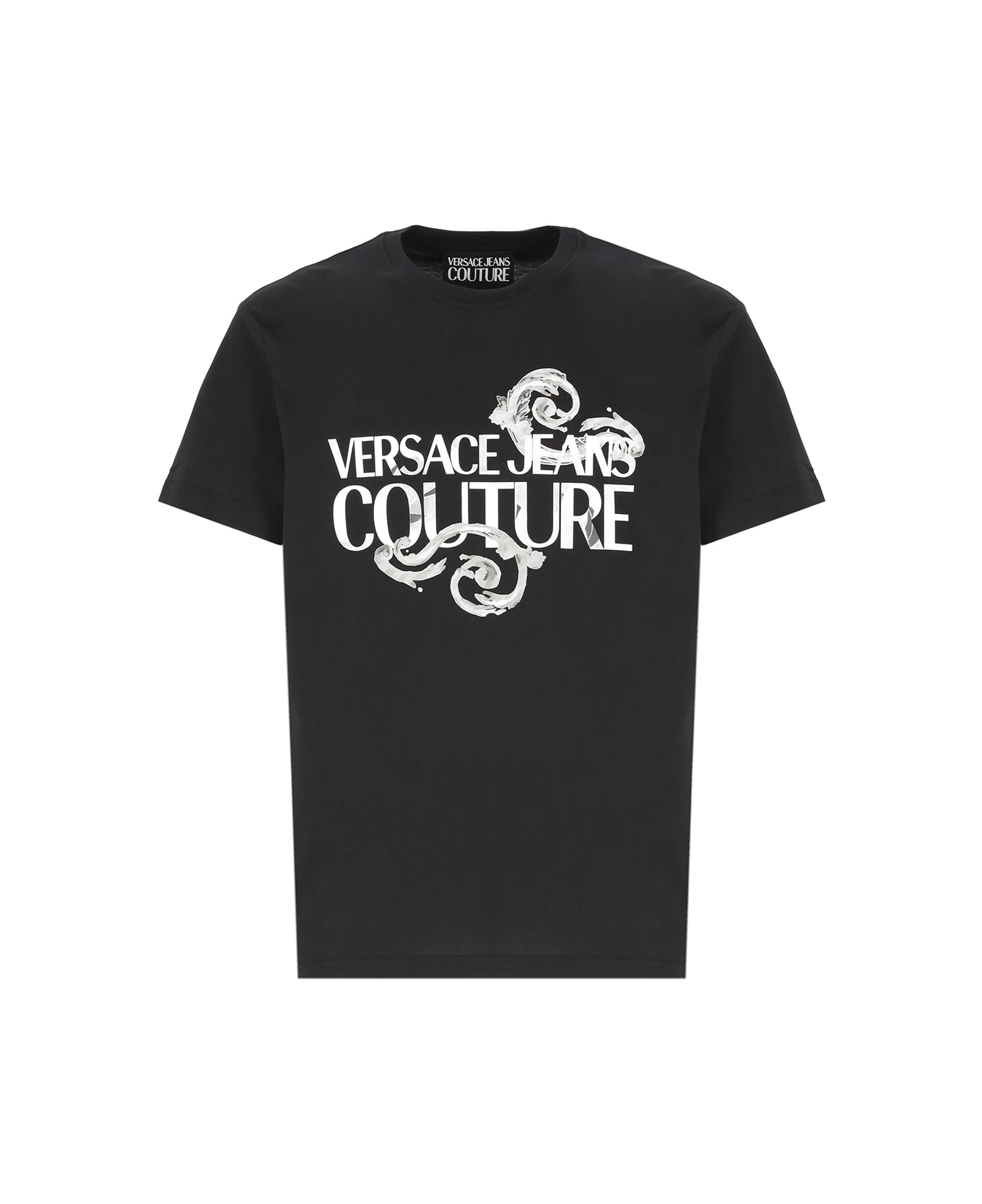 Versace Jeans Couture Couture Logo Print T-shirt - Black シャツ