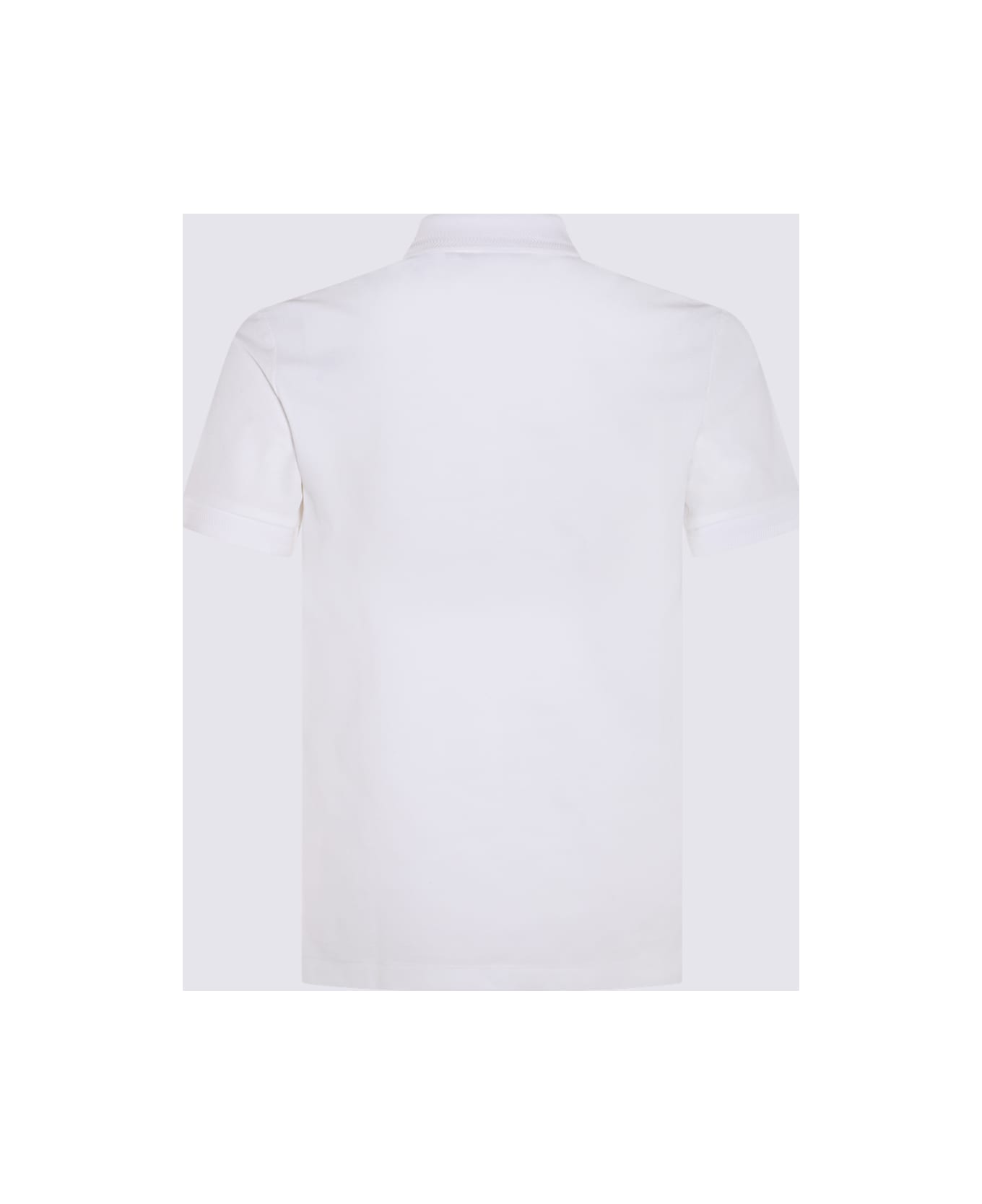 Burberry White And Archive Beige Cotton Polo Shirt - WHITE