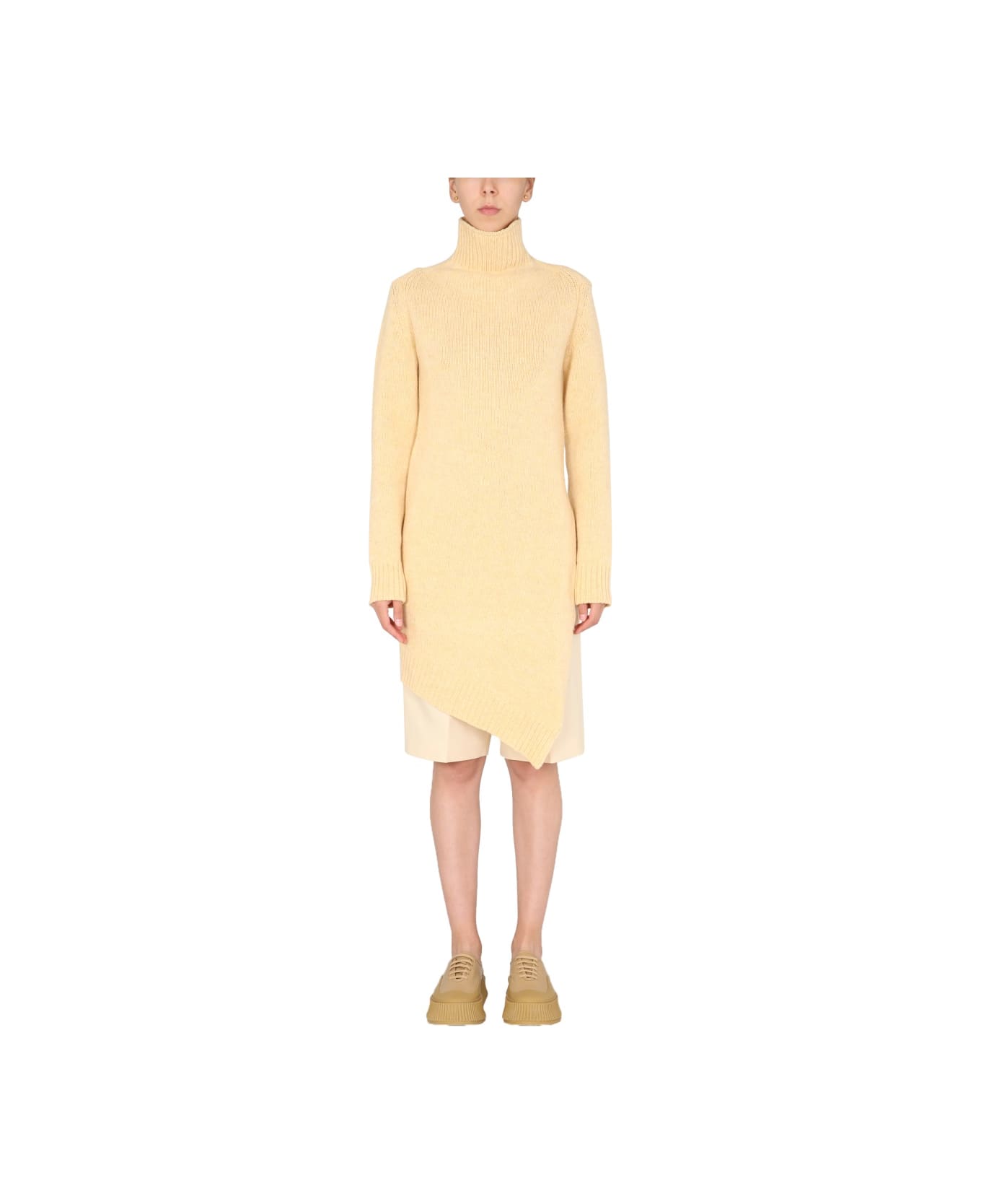 Jil Sander Long Asymmetric Sweater - YELLOW