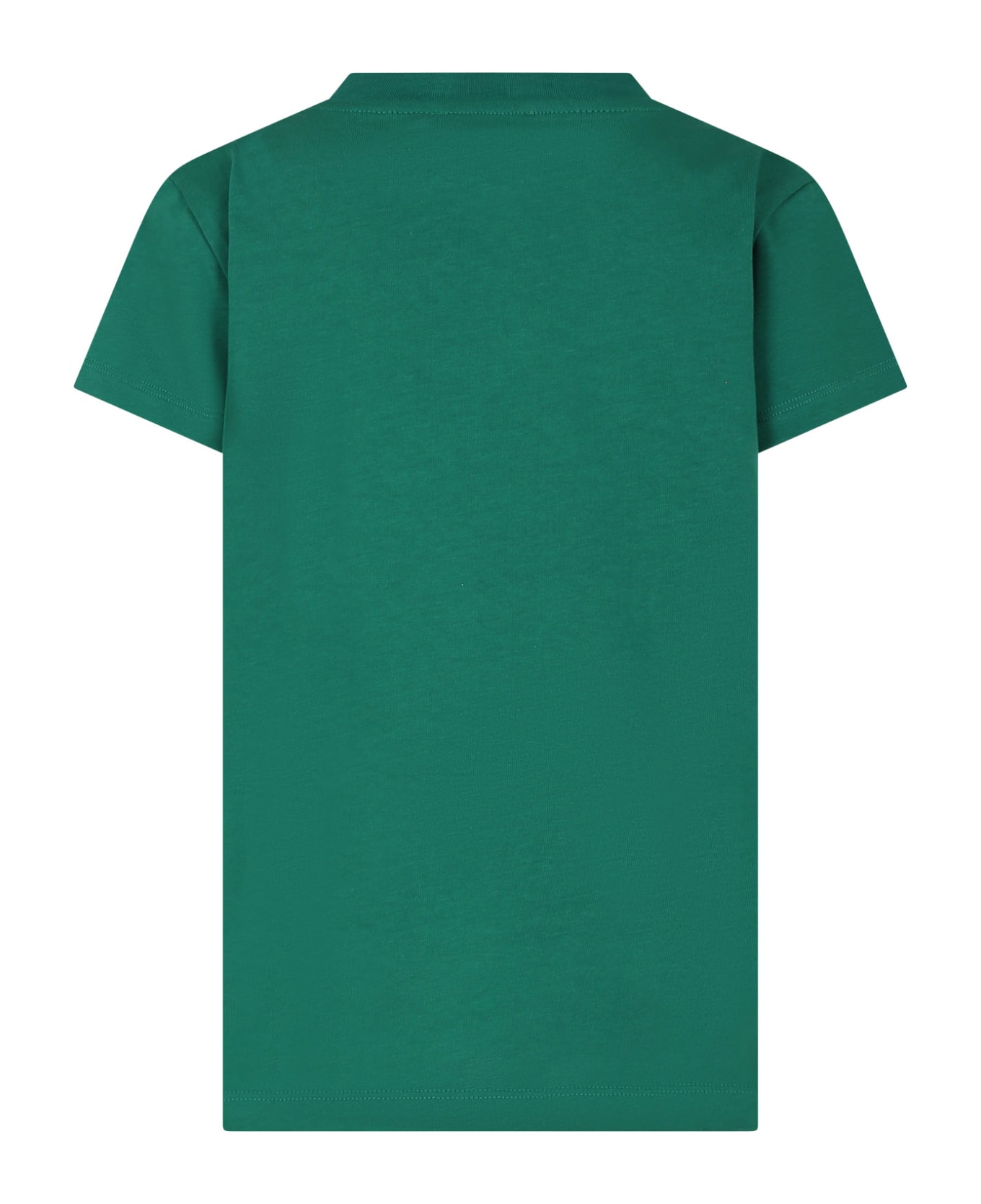Golden Goose Green T-shirt For Kids With Logo - Green