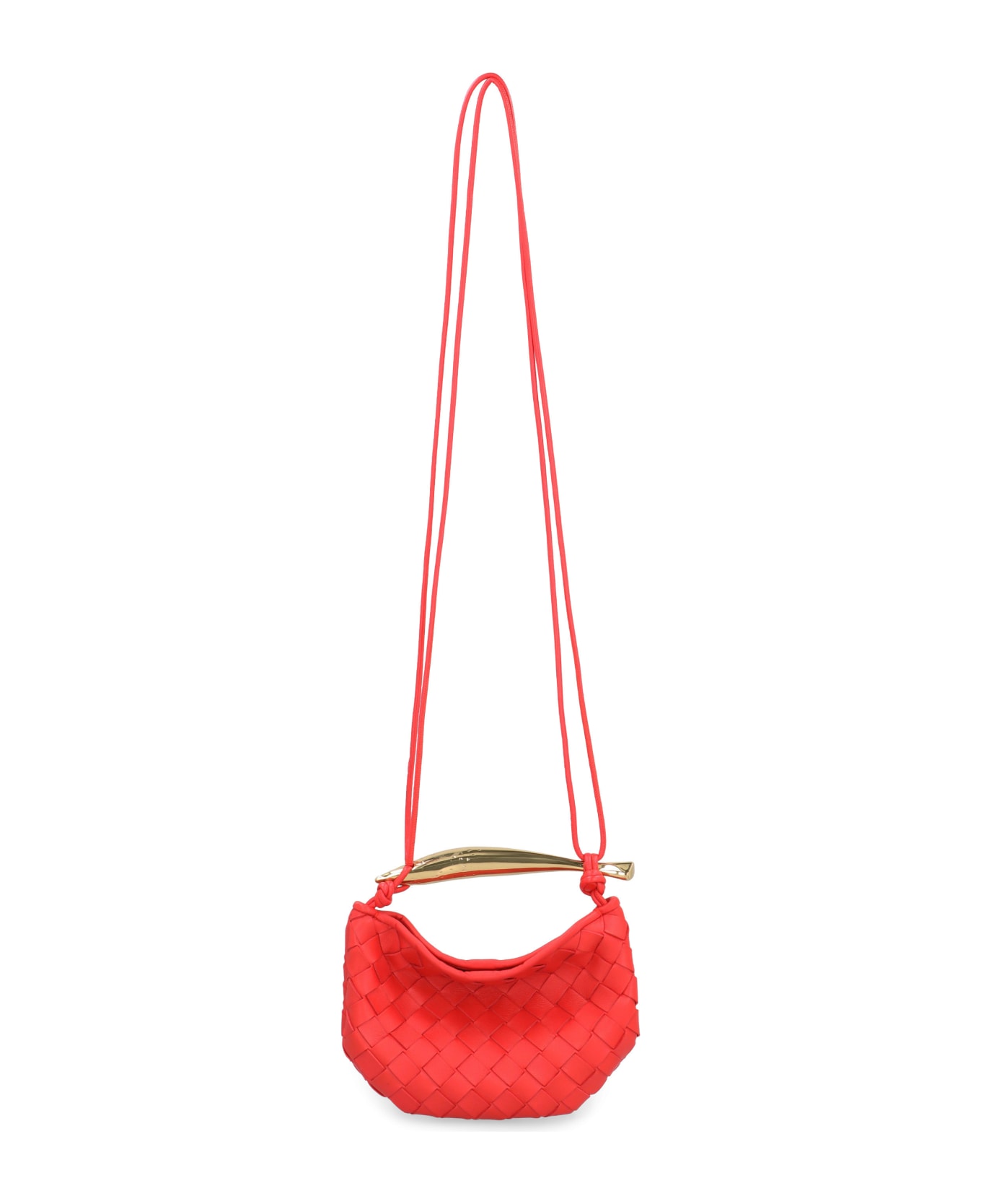 Bottega Veneta Mini Sardine Leather Crossbody Bag - red